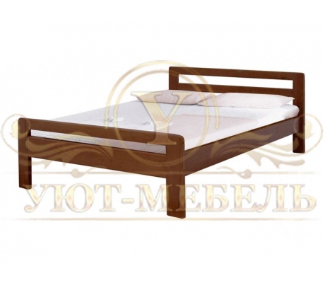 Деревянная двуспальная кровать из массива Аника