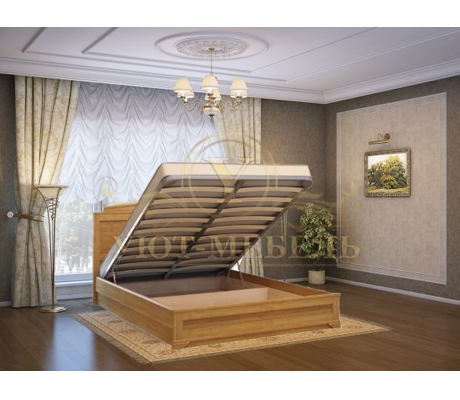 Деревянная двуспальная кровать из массива Афина тахта