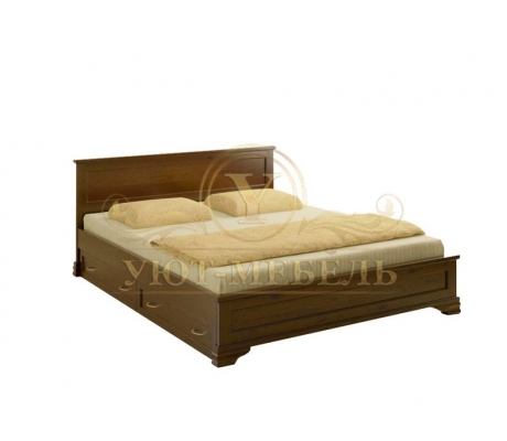 Деревянная двуспальная кровать из массива Гармония тахта