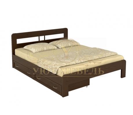 Деревянная двуспальная кровать из массива Икея тахта