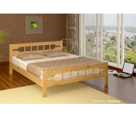 Деревянная односпальная кровать Крокус