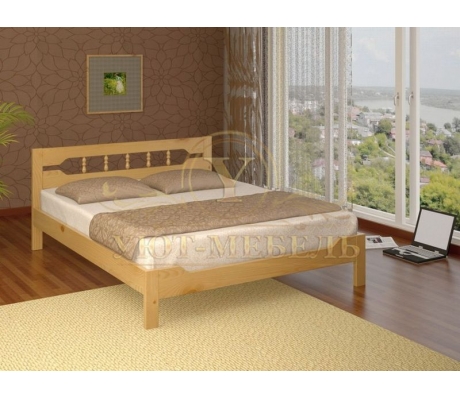Деревянная двуспальная кровать из массива Крокус тахта