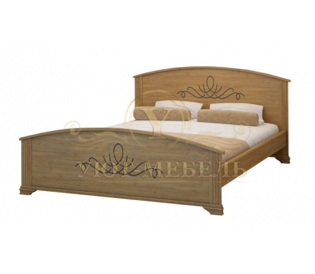 Деревянная двуспальная кровать из массива Нова