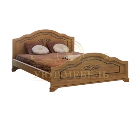 Деревянная двуспальная кровать из массива Сатори