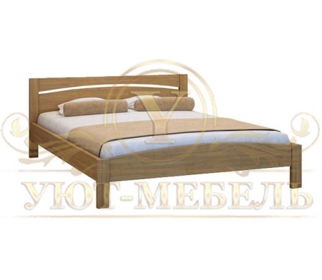 Деревянная двуспальная кровать из массива Селена 2