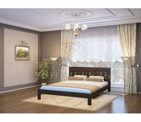 Деревянная двуспальная кровать из массива София тахта