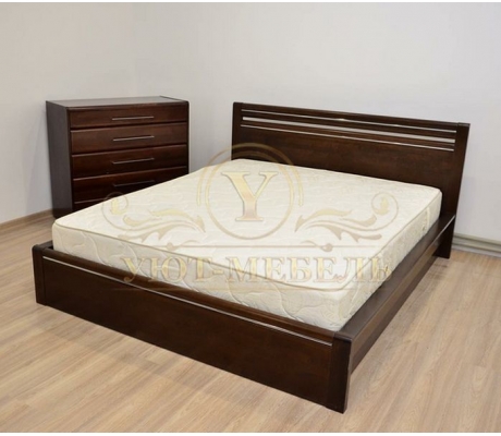 Деревянная двуспальная кровать из массива Стиль 1А