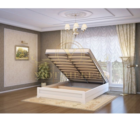 Деревянная двуспальная кровать из массива Таката тахта