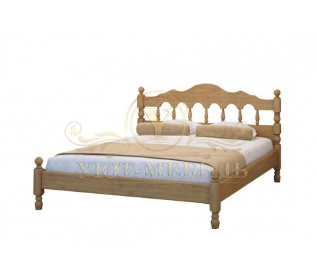 Деревянная двуспальная кровать из массива Точенка тахта
