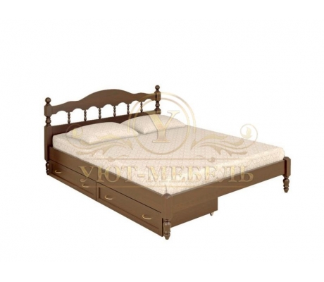 Деревянная двуспальная кровать из массива Точенка тахта