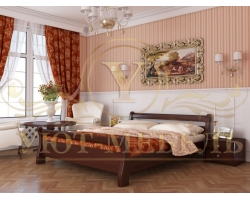 Деревянная двуспальная кровать из массива Прага