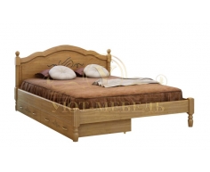 Деревянная двуспальная кровать из массива Лама тахта