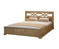 Деревянная двуспальная кровать из массива Лира тахта