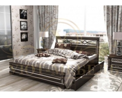Деревянная двуспальная кровать из массива Лирона тахта