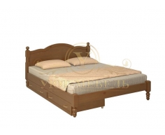 Деревянная двуспальная кровать из массива Мелодия тахта