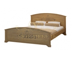 Деревянная двуспальная кровать из массива Нова