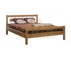 Деревянная двуспальная кровать из массива Сакура