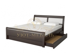 Деревянная двуспальная кровать из массива Стиль 6А