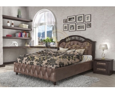 Деревянная двуспальная кровать из массива Венеция тахта 2