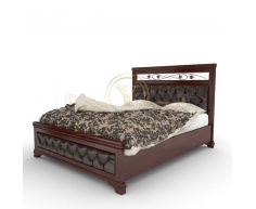 Деревянная двуспальная кровать из массива Виттория тахта